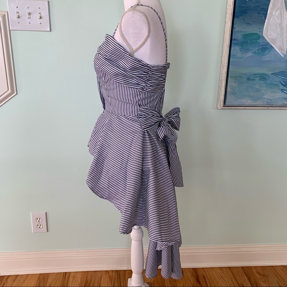 🏷️ LOVE by Design Striped High Low Hemline Top S - Picture 4 of 8